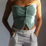 Button Up Butterfly Crop Top